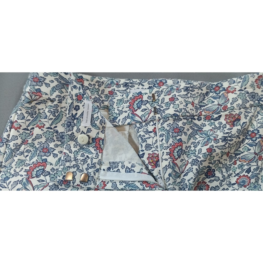 Ann Taylor LOFT womens Shorts The Rivera Butterfly chino Sz8 Preppy classic - Picture 7 of 9